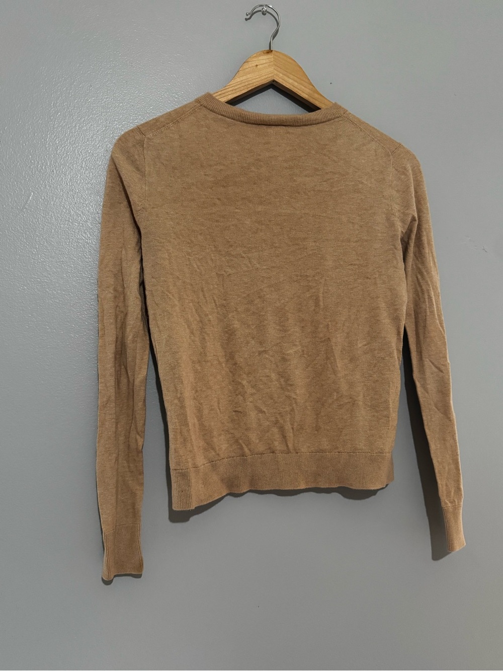 J. Crew Camel Tone Crewneck Button-Front Cardigan - Picture 5 of 6